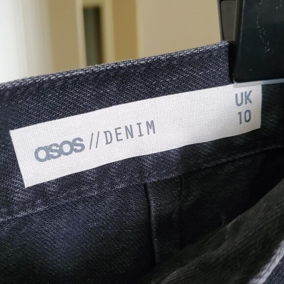 ASOS Denim Midi Skirt in Washed Black size 6US - Picture 3 of 4